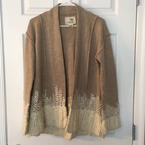 Anthro brand Tabitha Rising Snowdrops Cardi size s